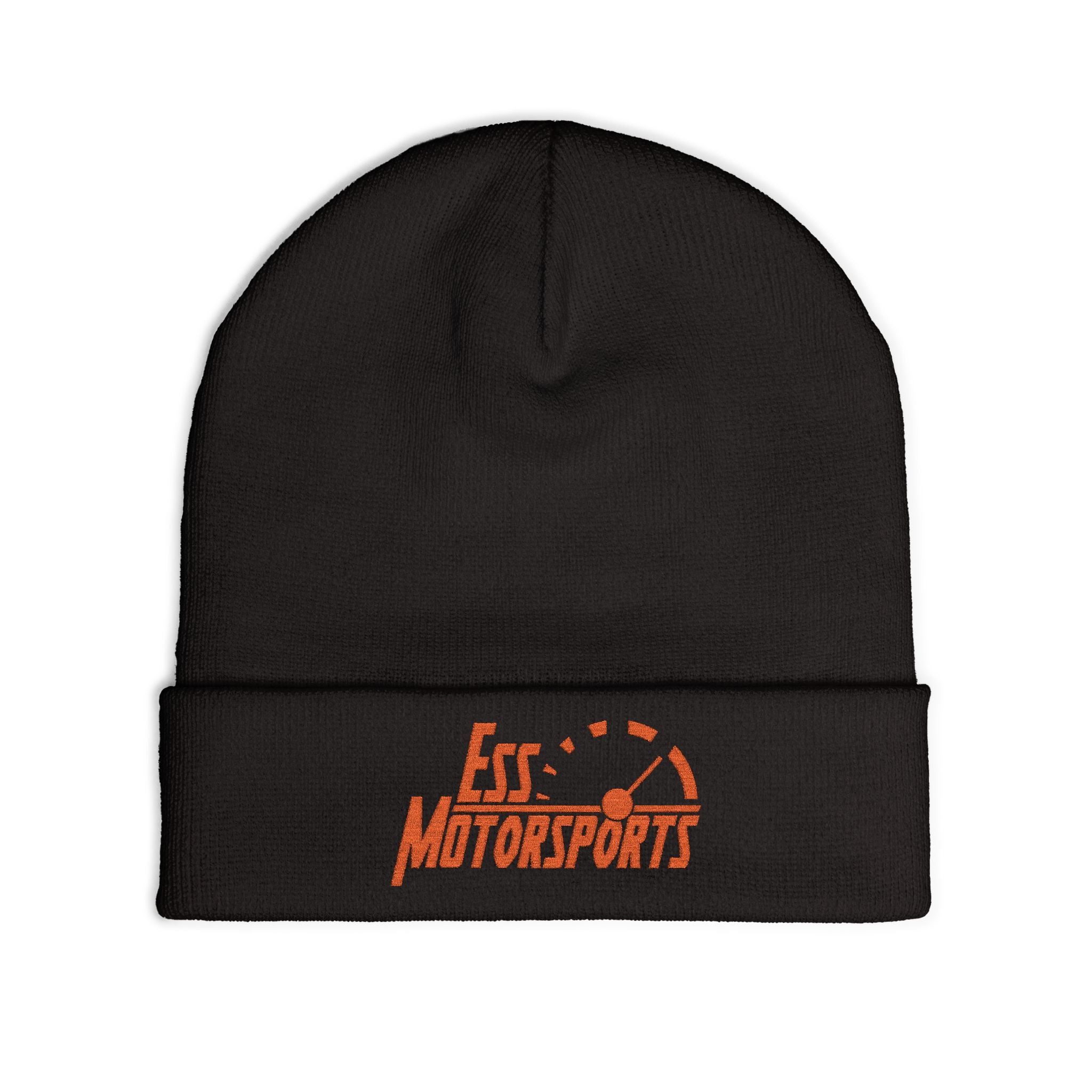 Motorsports Embroidered Knit Beanie — ESS Racing Logo Winter Hat